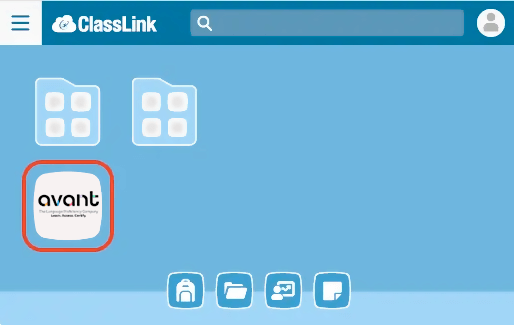 ClassLink dashboard Avant Assessment Icon.