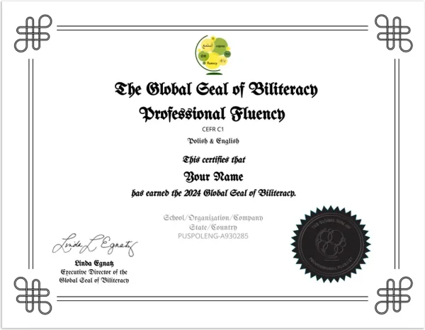 Professional Fluency Certificate